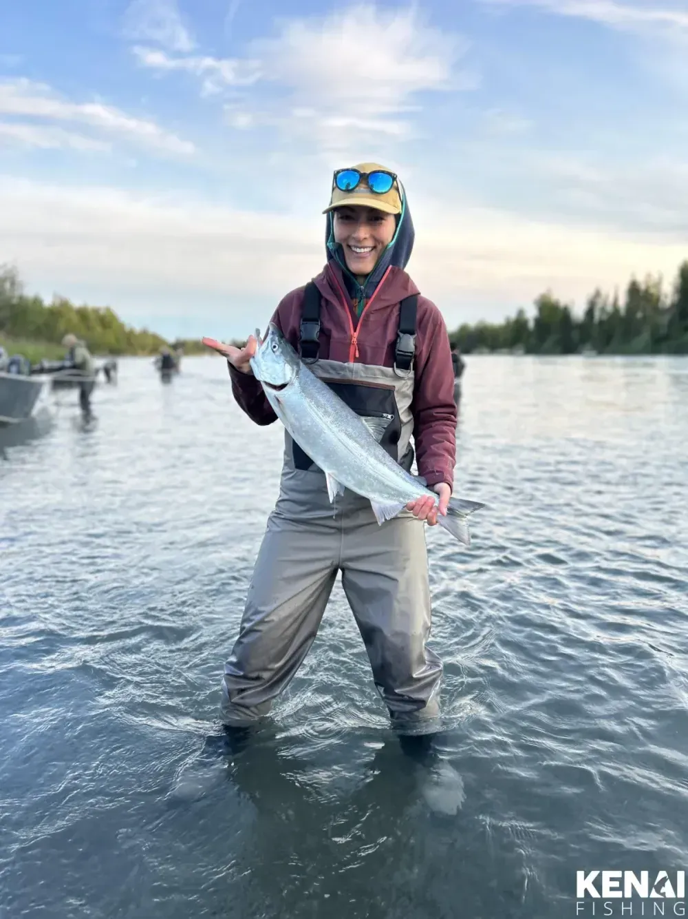 Angler with sockeye limit on the Kenai River